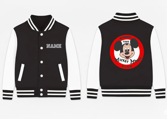 Personalised Mickey Club Varsity Jacket
