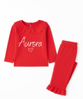 Personalised kids red pyjamas custom children's PJs