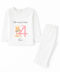 Personalised bunny birthday pyjamas for children custom kids birthday PJs