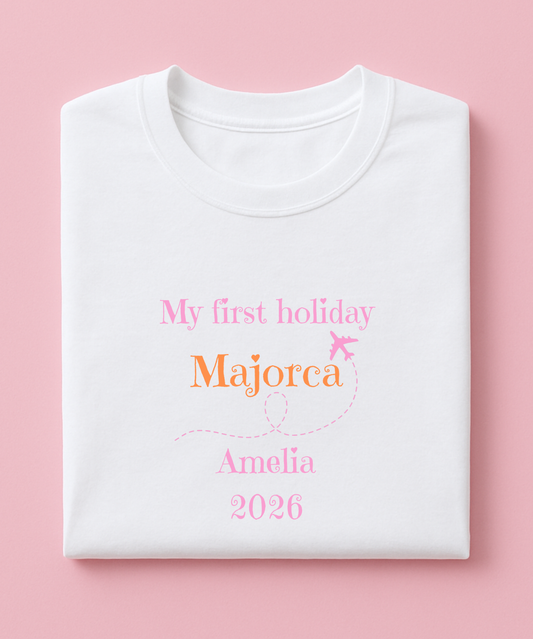 Personalised My First Holiday Tee