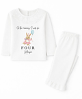 Personalised birthday rabbit children's pyjamas custom kids birthday PJs