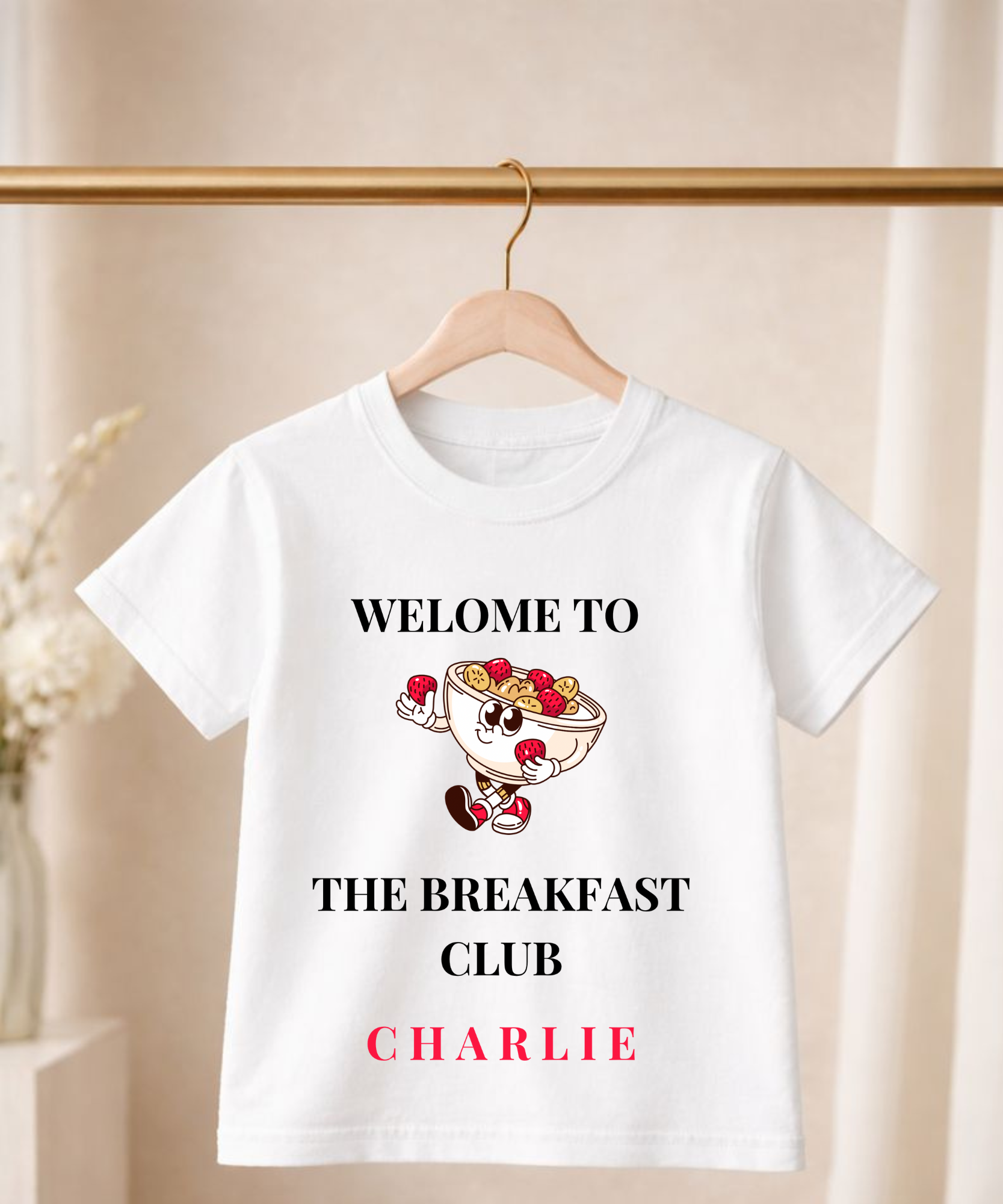 Personalised Welcome To The Breakfast Club Kids T-Shirt or Sweatshirt | Custom Children's Apparel