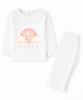 Personalised rainbow bear children's pyjamas custom kids PJs